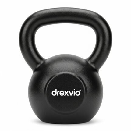 drexvio Cast Iron Kettlebell for Functional Fitness & Strength Training